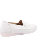 White - Side - Fleet & Foster Womens-Ladies Shirley Leather Loafers