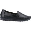 Black - Back - Fleet & Foster Womens-Ladies Shirley Leather Loafers