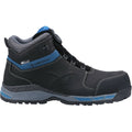 Black-Blue - Back - Albatros Mens Tofane CTX Mid S3 Leather Safety Boots