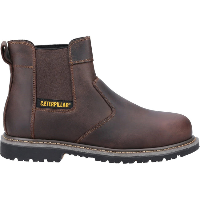Brown - Back - Caterpillar Mens Powerplant Dealer Leather Safety Boots