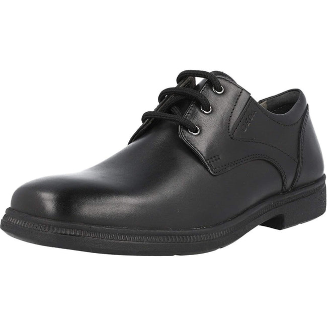 Black - Front - Geox Boys Federico Leather School Shoes