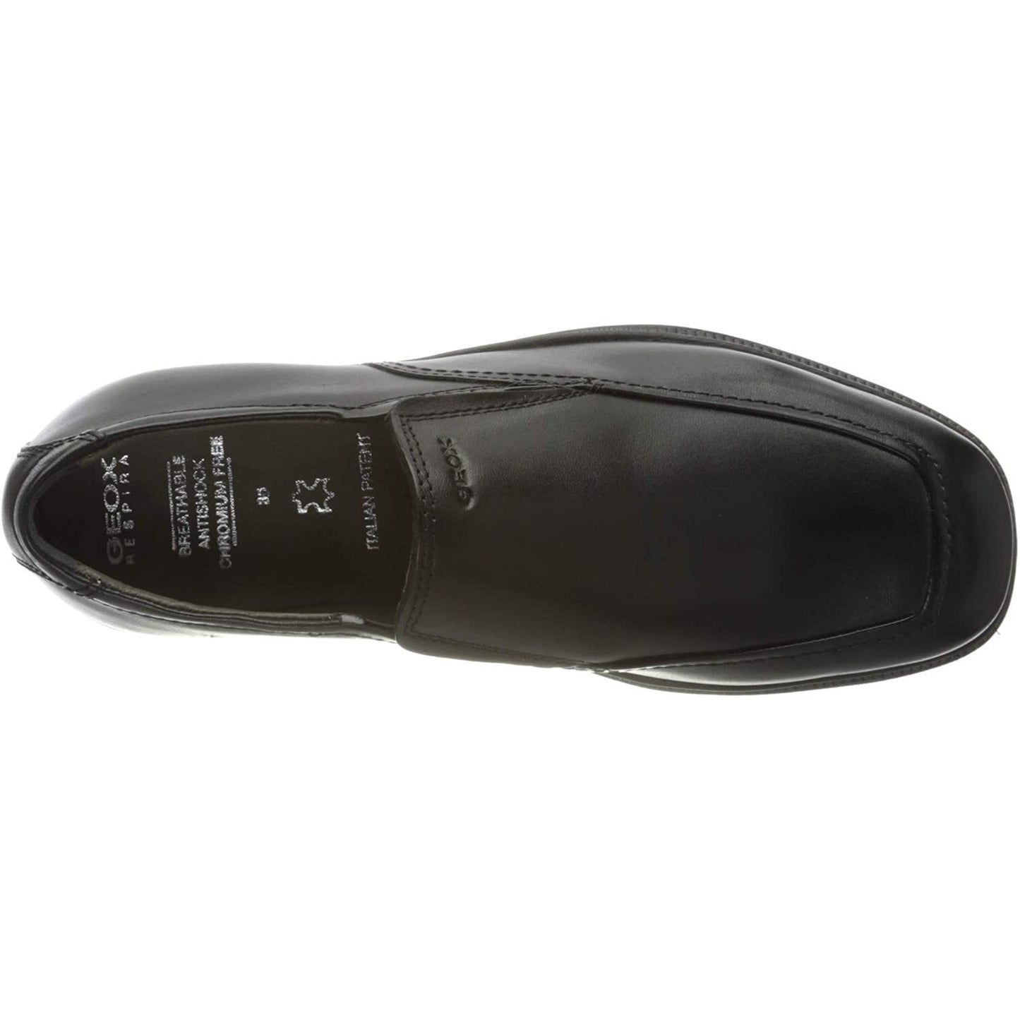 Black - Lifestyle - Geox Boys Federico Leather School Shoes
