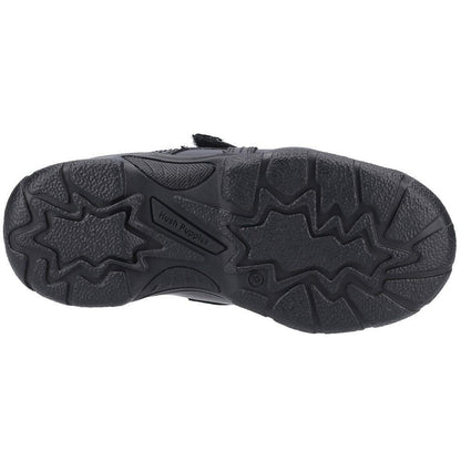 Black - Lifestyle - Hush Puppies Boys Arlo Senior Leather School Shoes