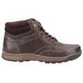 Brown - Back - Hush Puppies Mens Grover Leather Boots