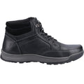 Black - Back - Hush Puppies Mens Grover Leather Boots