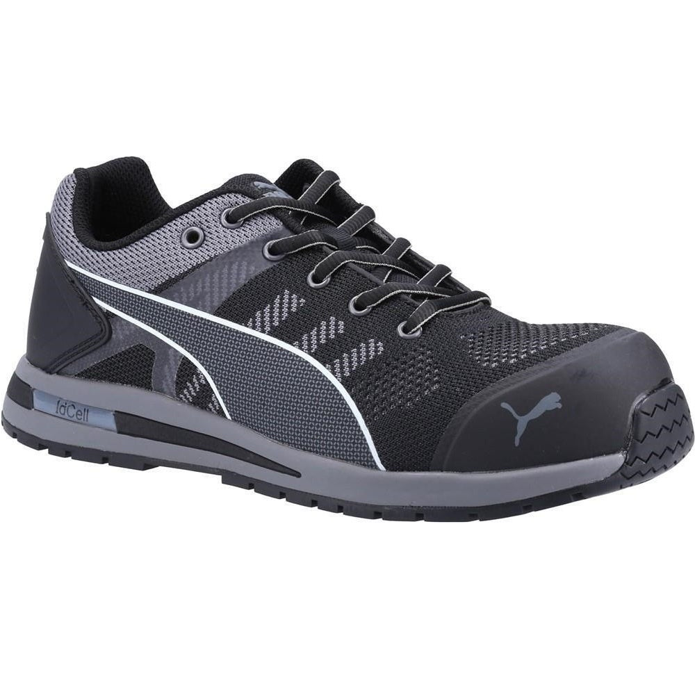 Black - Front - Puma Safety Mens Elevate Low Knitted Safety Trainers