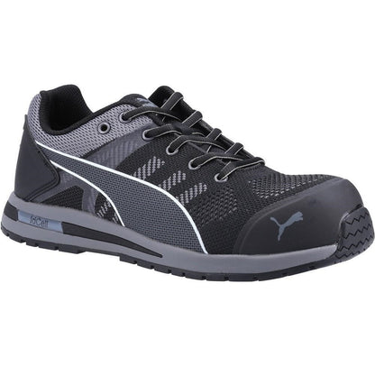 Black - Front - Puma Safety Mens Elevate Low Knitted Safety Trainers