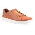 Tan - Front - Hush Puppies Mens Mason Leather Trainers