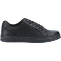 Black - Back - Hush Puppies Mens Mason Leather Trainers