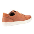 Tan - Side - Hush Puppies Mens Mason Leather Trainers