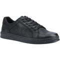 Black - Front - Hush Puppies Mens Mason Leather Trainers