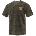 Green-Dark Brown - Front - Caterpillar Mens Trademark T-Shirt