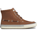 Tan - Back - Sperry Mens Bahama Storm Leather Ankle Boots
