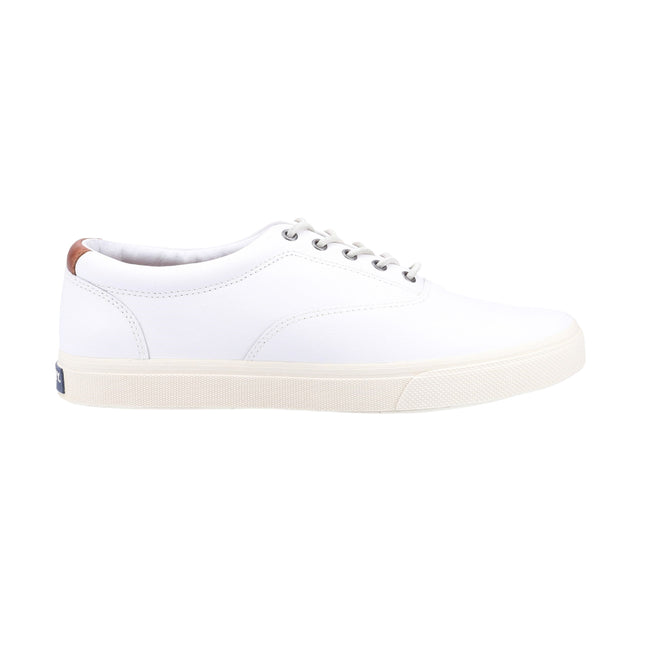 White - Side - Sperry Mens Striper Plushwave CVO Leather Trainers