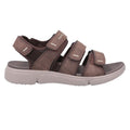 Brown - Back - Hush Puppies Mens Raul Sandals