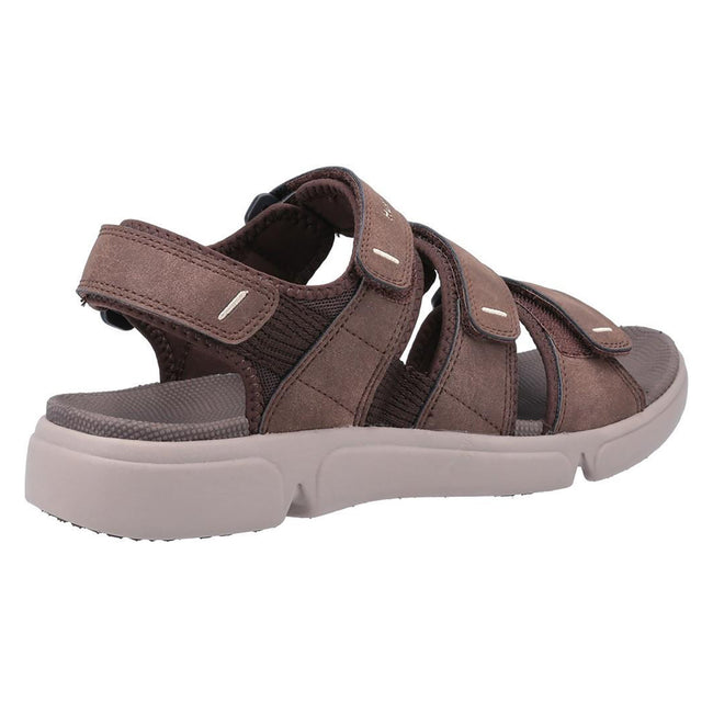 Brown - Side - Hush Puppies Mens Raul Sandals