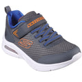 Charcoal-Blue - Front - Skechers Boys Microspec Max Trainers