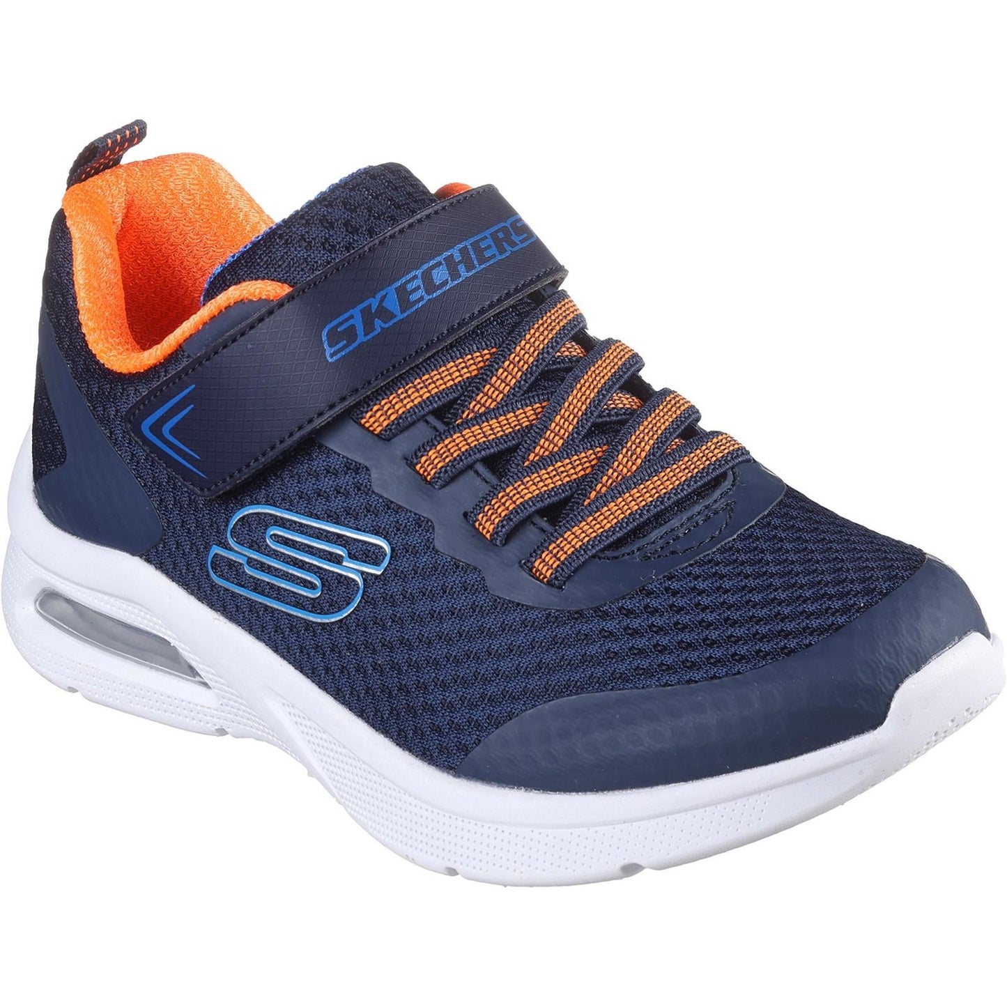 Navy-Orange - Front - Skechers Boys Microspec Max Trainers