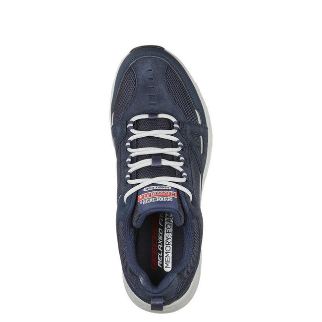 Navy - Side - Skechers Mens Oak Canyon Duelist Leather Trainers