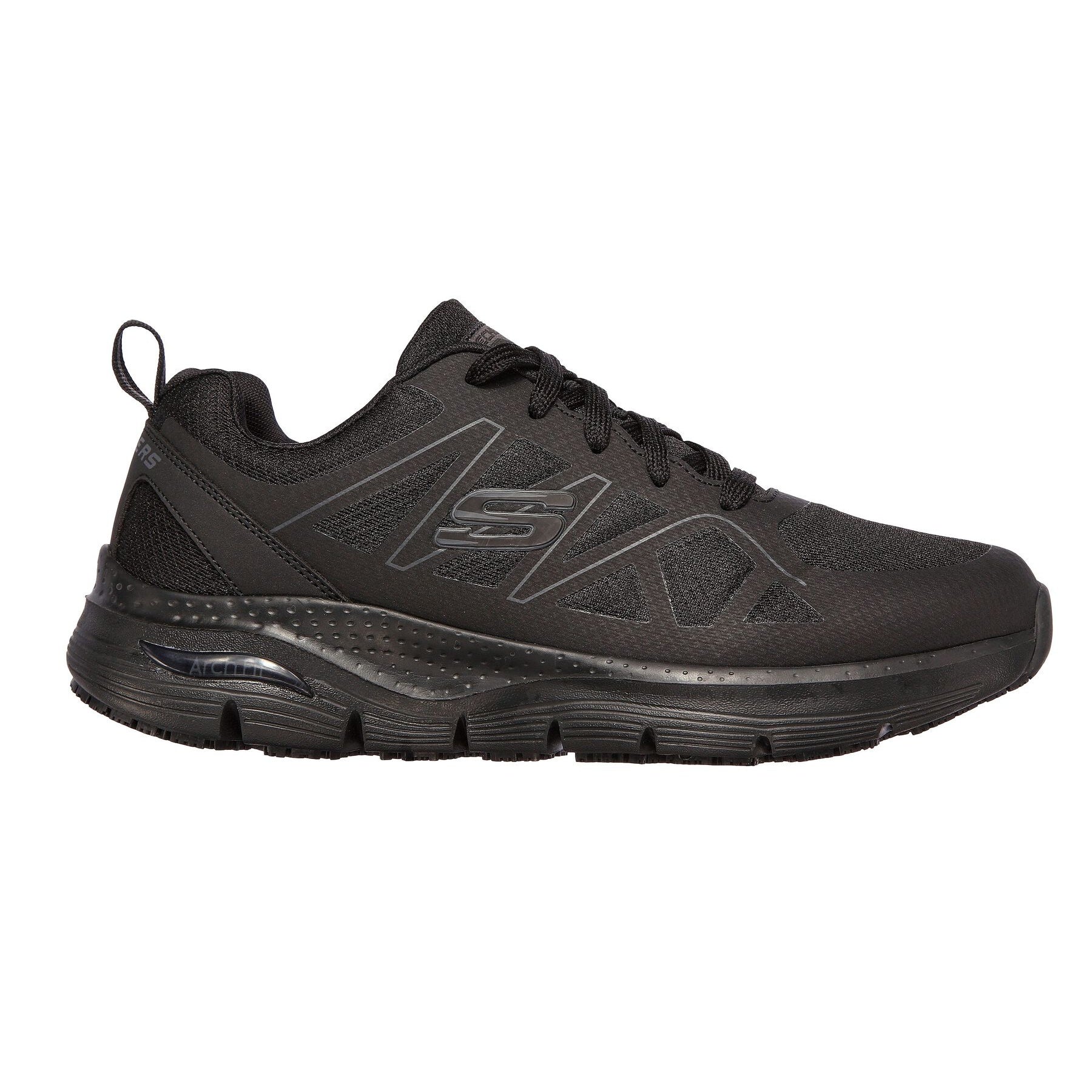 Black - Back - Skechers Mens SR Axtell Safety Shoes