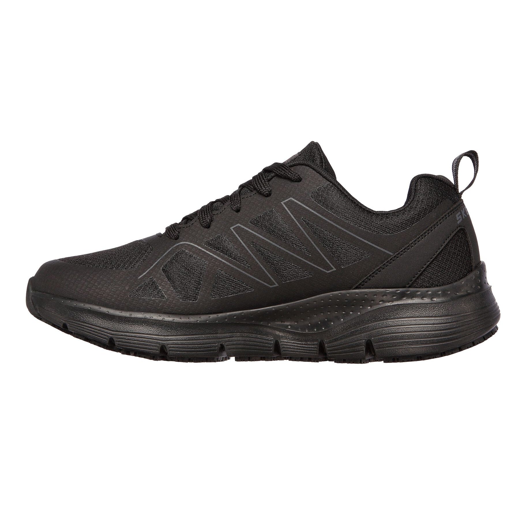 Black - Side - Skechers Mens SR Axtell Safety Shoes