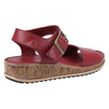 Bordeaux - Side - Hush Puppies Womens-Ladies Ellie Leather Sandals