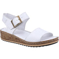 White - Front - Hush Puppies Womens-Ladies Ellie Leather Sandals