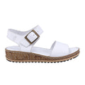 White - Back - Hush Puppies Womens-Ladies Ellie Leather Sandals