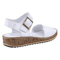 White - Side - Hush Puppies Womens-Ladies Ellie Leather Sandals