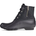 Black - Lifestyle - Sperry Womens-Ladies Saltwater Leather Ankle Boots