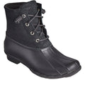 Black - Front - Sperry Womens-Ladies Saltwater Leather Ankle Boots
