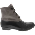 Black-Grey - Back - Sperry Womens-Ladies Saltwater Core Leather Ankle Boots