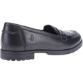 Black - Side - Hush Puppies Girls Emer Leather School Shoes