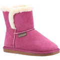 Rose - Front - Hush Puppies Womens-Ladies Ashleigh Suede Slipper Boots