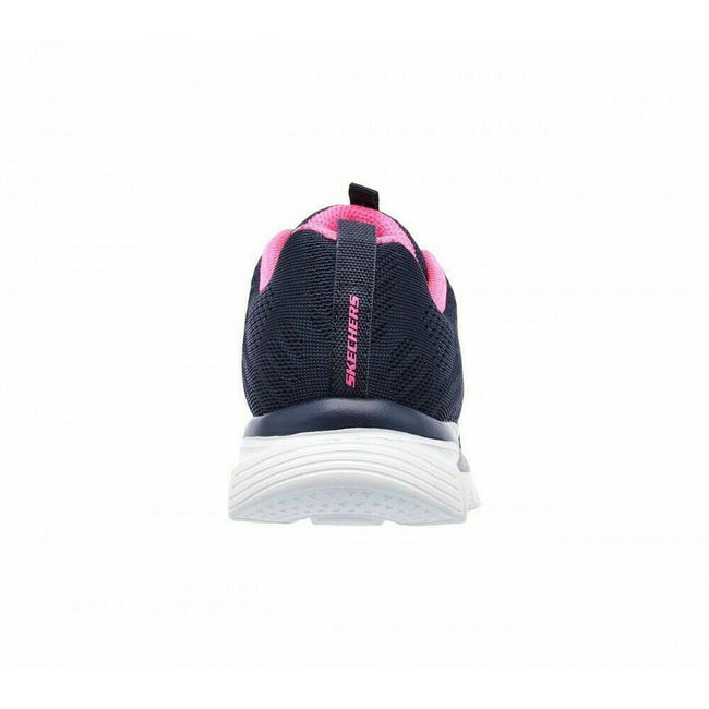 Navy-Pink - Close up - Skechers Womens-Ladies Graceful Get Connected Trainers