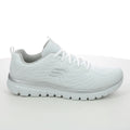 White - Back - Skechers Womens-Ladies Graceful Get Connected Trainers