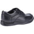 Black - Side - Hush Puppies Boys Hudson Leather School Shoes