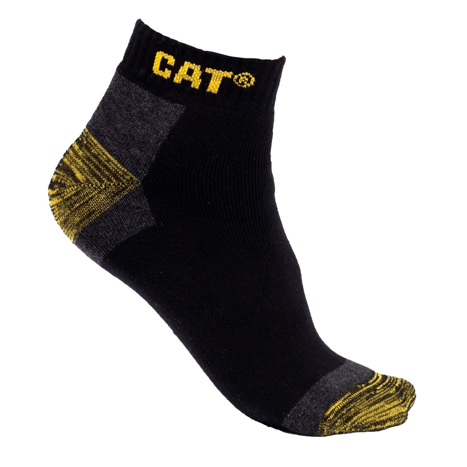 Black - Front - Caterpillar Unisex Adult Liner Socks (Pack of 3)