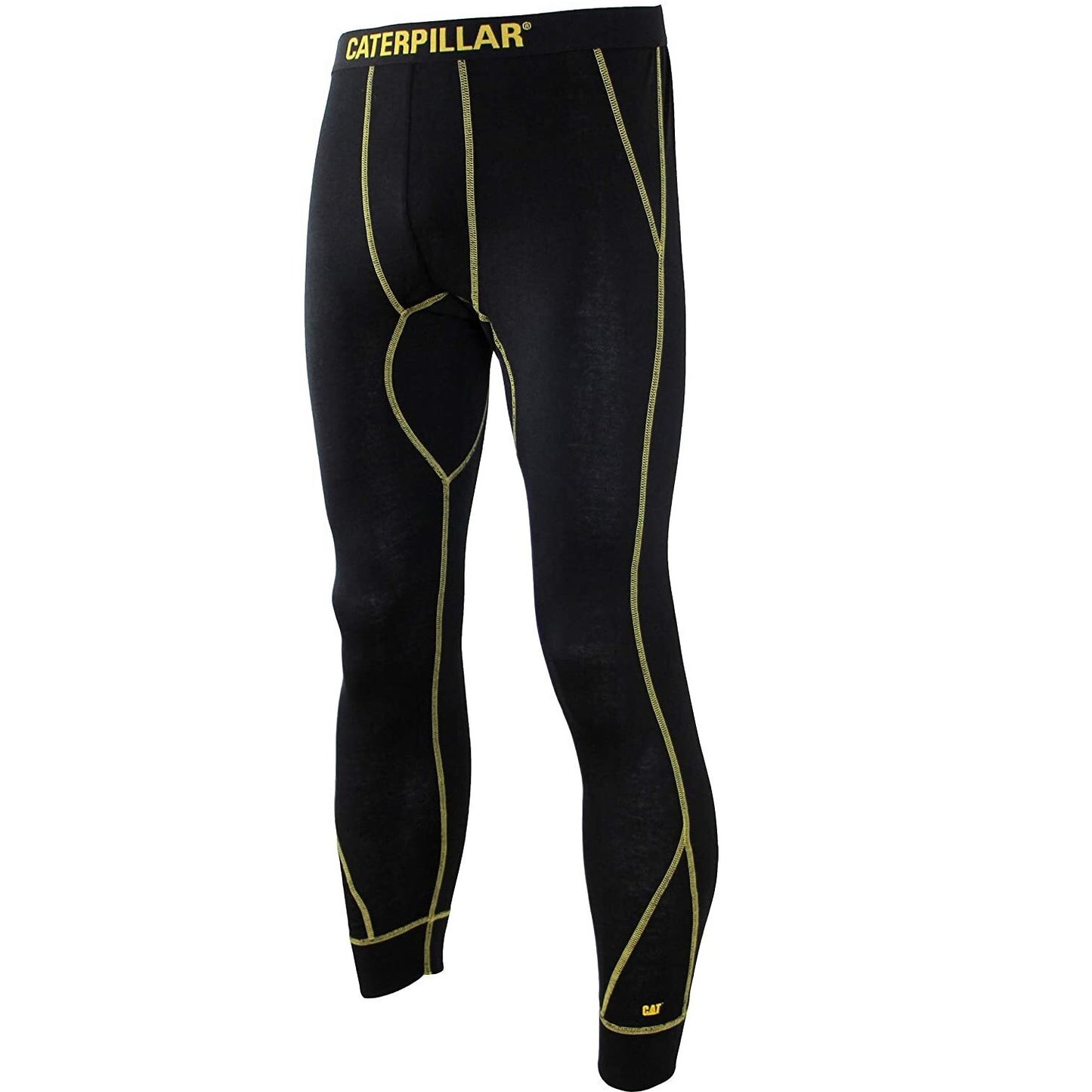 Black - Back - Caterpillar Mens Thermal Bottoms