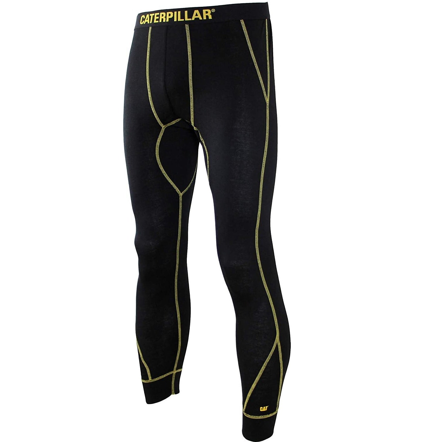 Black - Back - Caterpillar Mens Thermal Bottoms