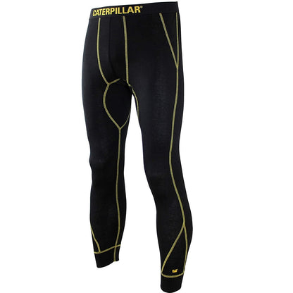 Black - Back - Caterpillar Mens Thermal Bottoms