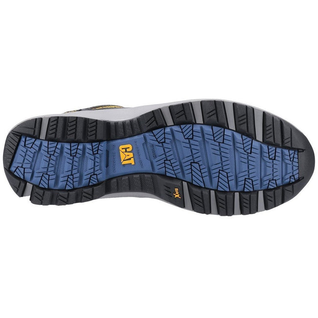 Navy-Grey - Side - Caterpillar Mens Elmore Safety Trainers
