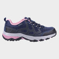 Navy-Pink - Back - Cotswold Womens-Ladies Wychwood Low WP Walking Shoes