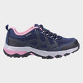 Navy-Pink - Back - Cotswold Womens-Ladies Wychwood Low WP Walking Shoes