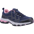 Navy-Pink - Front - Cotswold Womens-Ladies Wychwood Low WP Walking Shoes