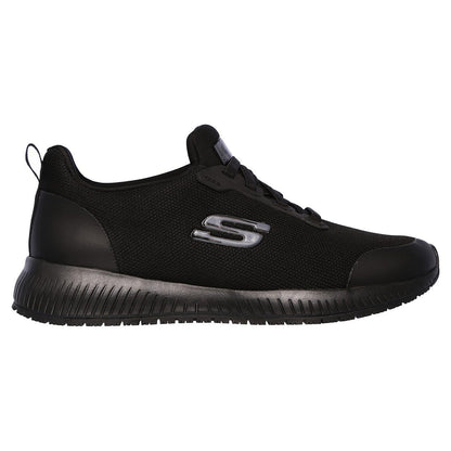 Black - Back - Skechers Womens-Ladies Squad SR Wide Shoes