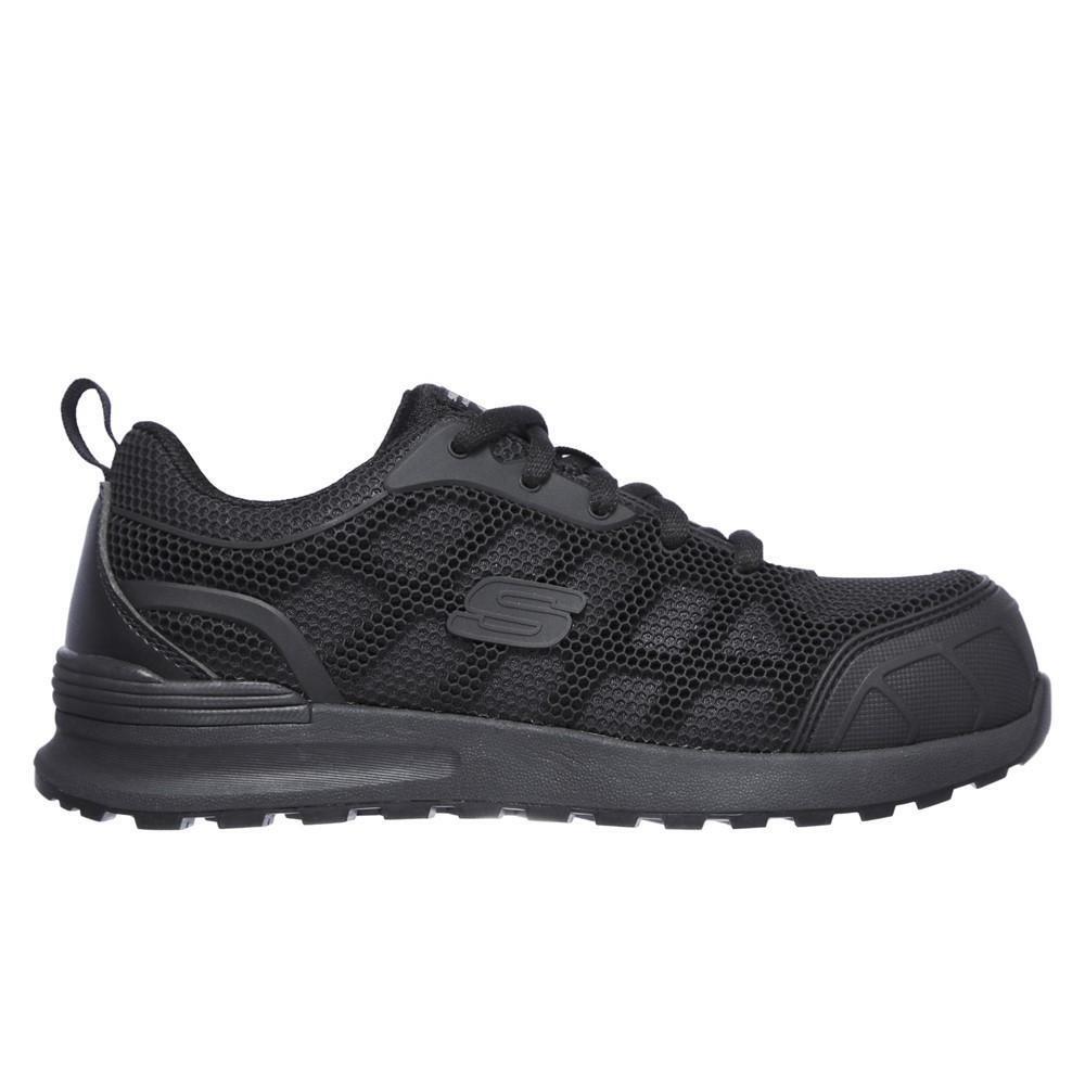 Black - Back - Skechers Womens-Ladies Bulklin Ayak Safety Shoes