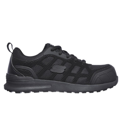Black - Back - Skechers Womens-Ladies Bulklin Ayak Safety Shoes