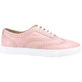Light Pink - Back - Hush Puppies Womens-Ladies Tammy Leather Brogues