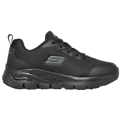 Black - Back - Skechers Womens-Ladies Arch Fit Safety Shoes